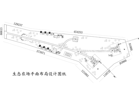  生态农场cad平面图 