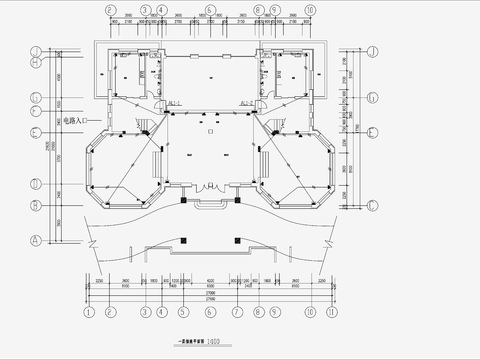  自建房电气设计cad施工图 