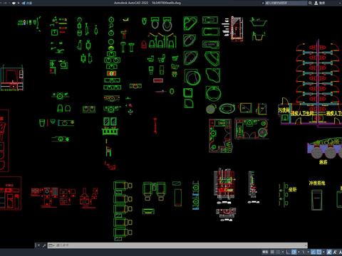  洁具cad图库 