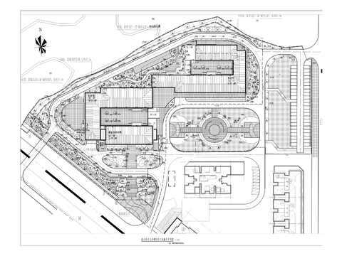  养老护理院景观及边坡治理cad工程 