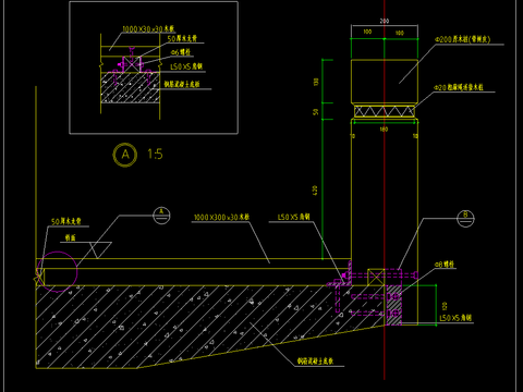  木拱桥设计cad施工图 