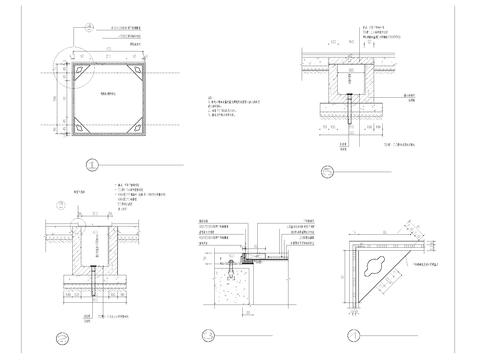  临街商业建筑散水沟详图cad大样图 