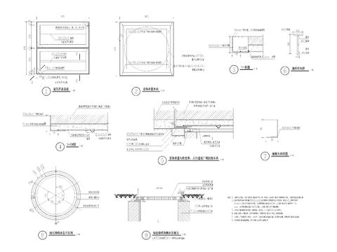  装饰井盖盖板详图cad大样图 