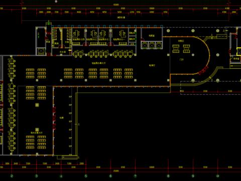  便民行政服务大厅cad平面图 