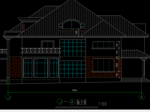  大单体别墅建筑图 