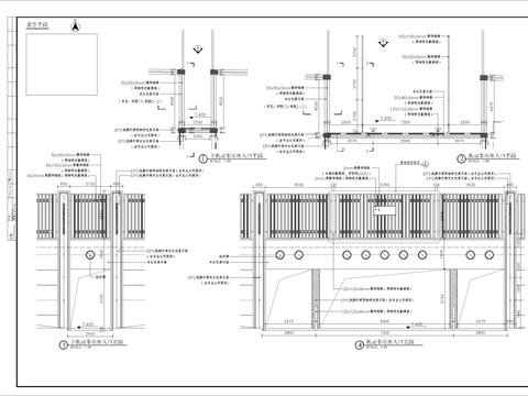  非机动车库出入口细部CAD施工图 