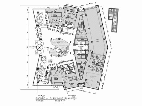  某酒店大堂公区cad施工图 