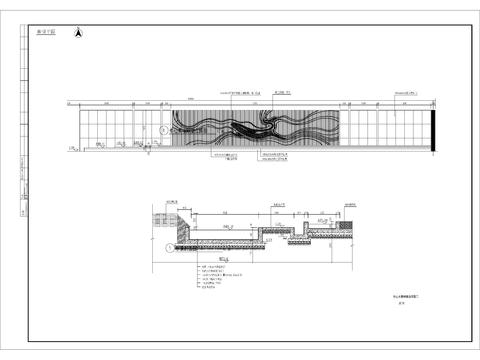  居住区中心廊架会客厅及雕塑格栅cad大样图 