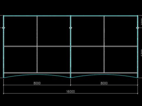  膜结构工程方案图（16米x7.3米） 
