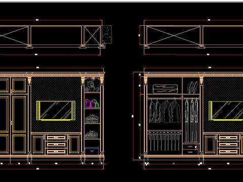  整木衣柜CAD图库 