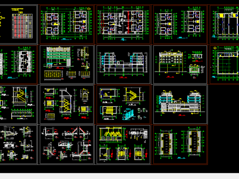  商住楼cad施工图 
