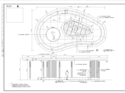  特色钢制廊架CAD施工图 