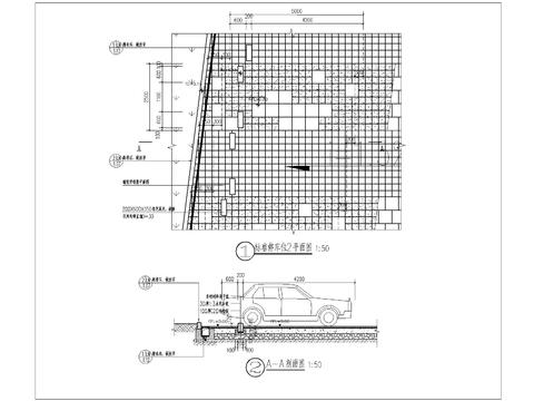  标准停车位cad大样图 