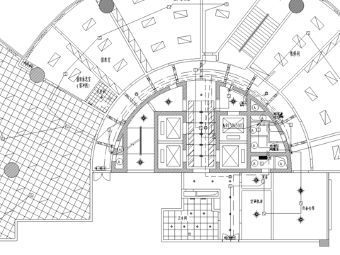  电气消防cad平面图 