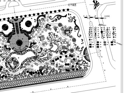  某公園綠化CAD總平面圖 
