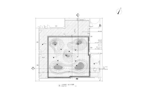  山水庭院放大平面节点大样图 