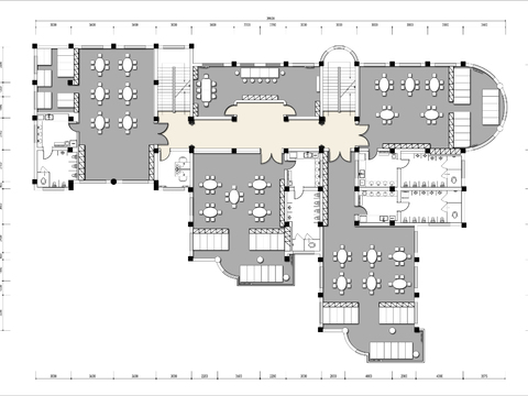  幼儿园教室cad平面图 