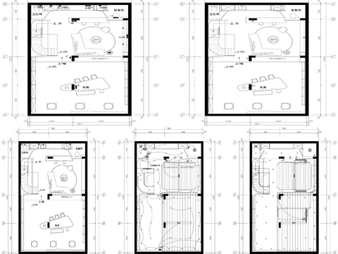  家具布置强电弱电给排水插座空调布局cad施工图 