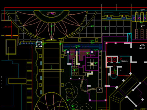  铺装定位标高灯具公设CAD施工图 