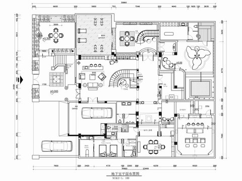  別墅住宅cad施工圖 