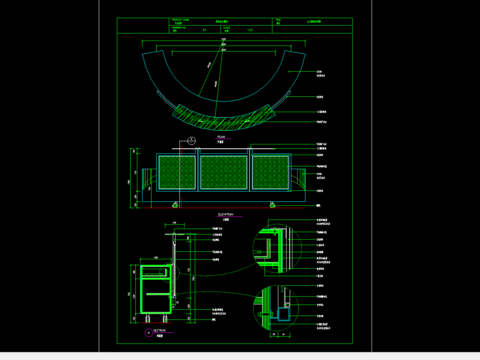  接待台cad大样图 
