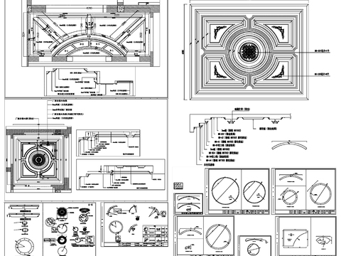  吊顶天花天棚剖面图详图设计cad图库 