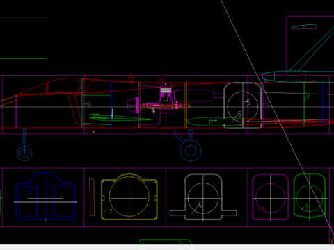  战斗机构造CAD详图 