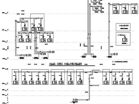  空调 水系统 示意图CAD施工图 