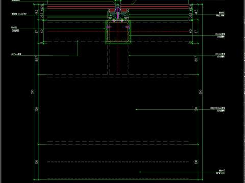  钢结构雨棚幕墙CAD节点大样 