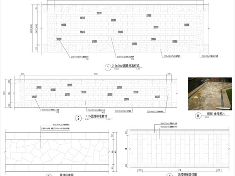  标准铺地详图cad大样图 