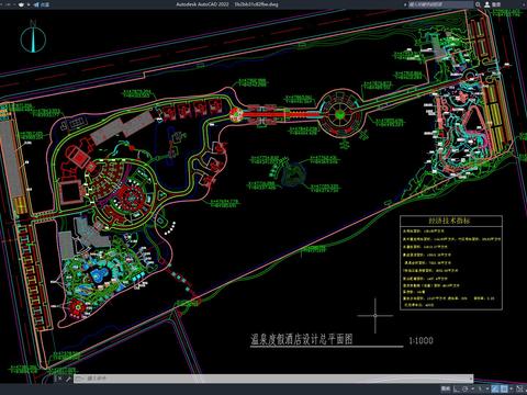  度假酒店cad平面图 