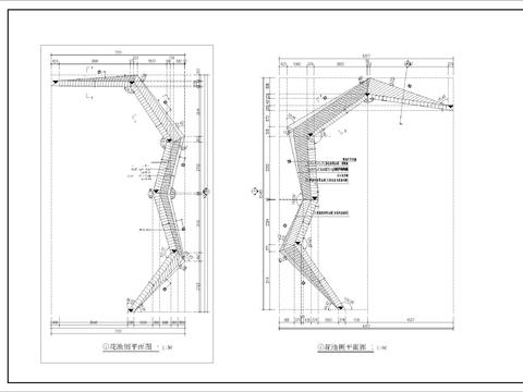  异形几何花池CAD详图 