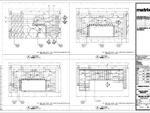  玻璃扶手剖面图CAD施工图 