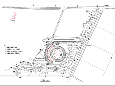  步行街规划图cad施工图 