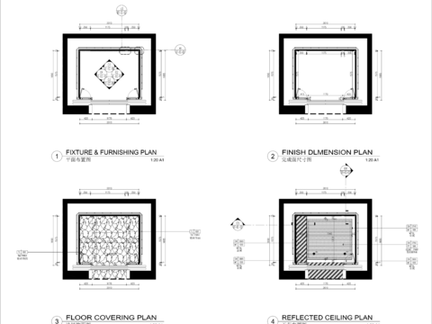  酒店电梯轿厢cad大样图 