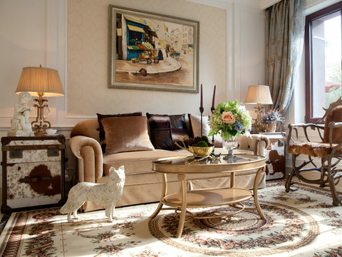  徐树仁  上海风景水岸样板房cad施工图 