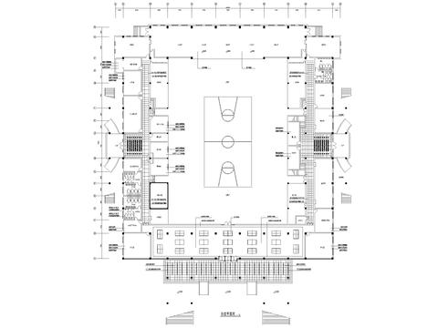  体育馆cad施工图 