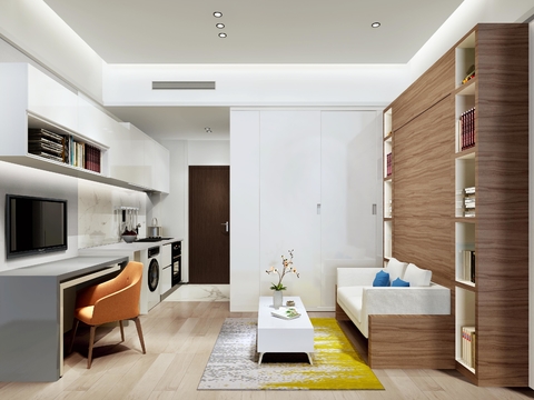  简约公寓25平CAD施工图 