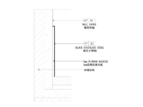  墙纸墙布cad大样图 