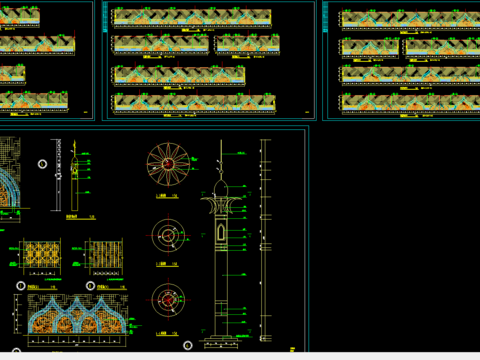  人行天桥栏杆节点大样 