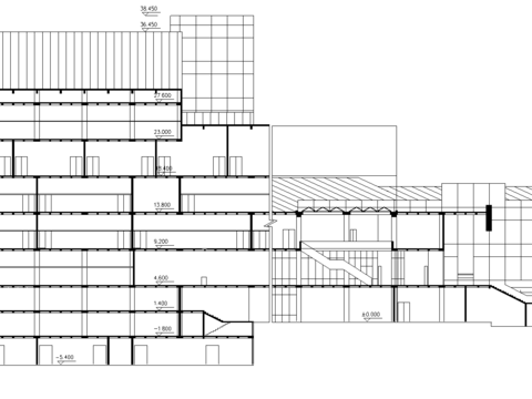 图书馆cad立面图 