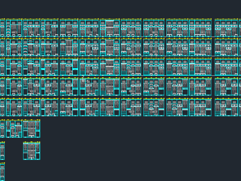  成品衣柜cad图库 