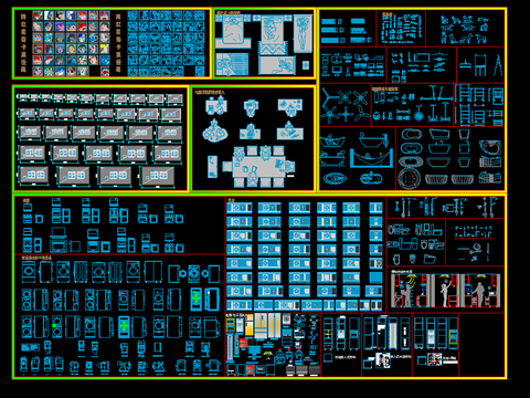  精细图库网红挂画贴图CAD图库 