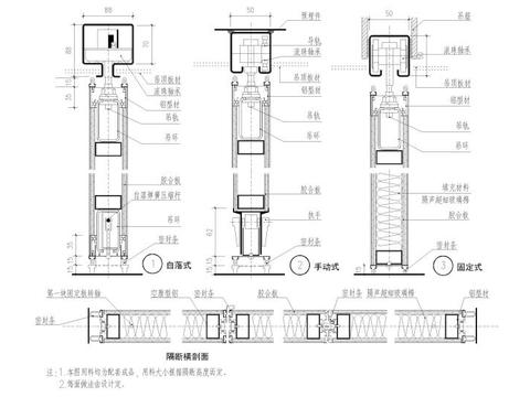  设计院标准图集 -活动隔断节点 
