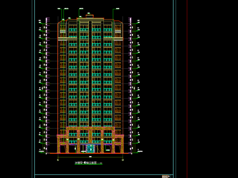  某小區(qū)7號樓十二層建筑CAD施工圖 