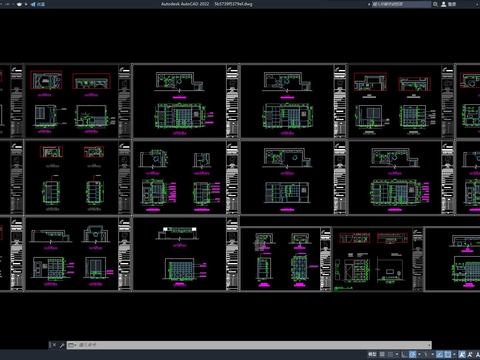  书柜设计CAD图库 