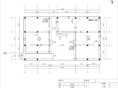  四合院建筑cad施工圖 