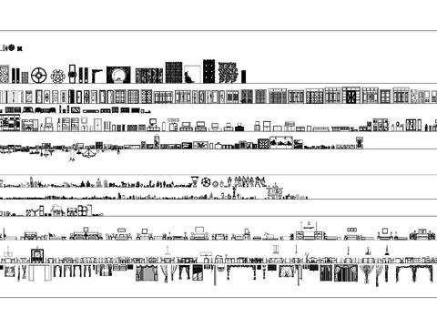  立面图库设计cad施工图 