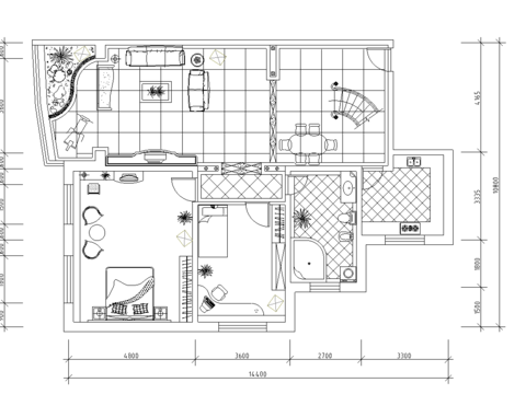  住宅方案CAD施工图 