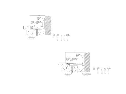  地坪变形缝cad大样图 